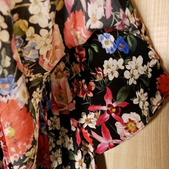 Zara Women's Off The Shoulder Floral Blouse XS - Picture 3 of 5